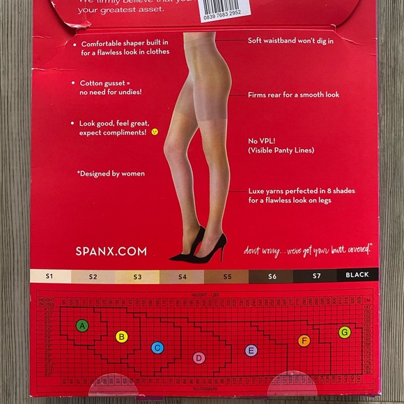 NWT Spanx Sheers Shade S4 Size G - Picture 6 of 6